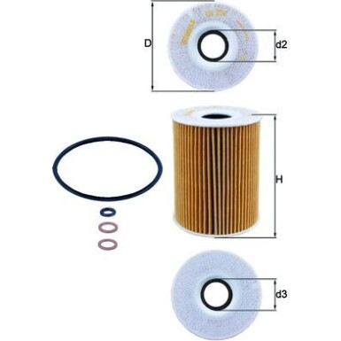 MAHLE Ölfilter OX 254D2 MAHLE Ölfilter OX 254D2