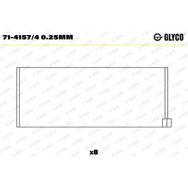 GLYCO Pleuellager 71-4157/4 0.25mm GLYCO Pleuellager 71-4157/4 0.25mm