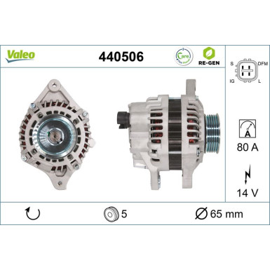 VALEO Generator 440506 VALEO RE-GEN AT VALEO Generator 440506 VALEO RE-GEN AT