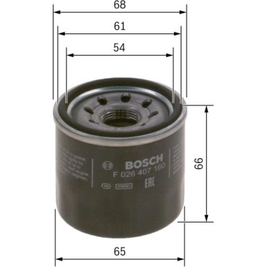 Ölfilter F 026 407 160 Ölfilter F 026 407 160