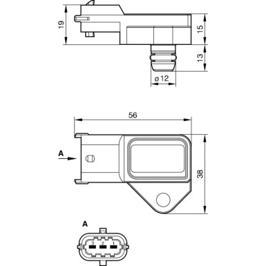Drucksensor 0 281 002 487 Drucksensor 0 281 002 487