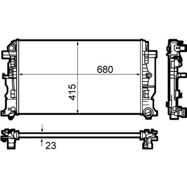 Kühler, Motorkühlung CR 1710 000S Kühler, Motorkühlung CR 1710 000S