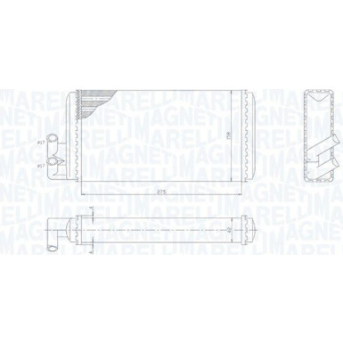 MAGNETI MARELLI Wärmetauscher, Innenraumheizung 350218403000 MAGNETI MARELLI Wärmetauscher, Innenraumheizung 350218403000
