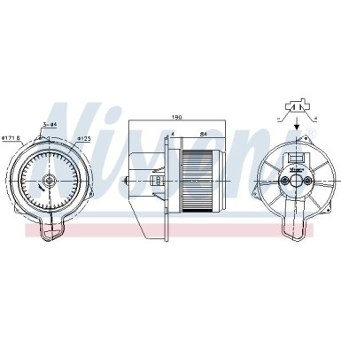 Innenraumgebläse Fiat 500 07 87700