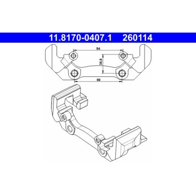 Halter, Bremssattel 11.8170-0407.1 Halter, Bremssattel 11.8170-0407.1