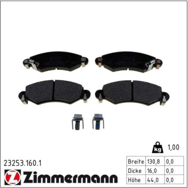 ZIMMERMANN Bremsbeläge 23253.160.1