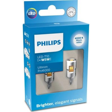 LED W5W 12V 0,9W Ultinon Pro6000 SI 4000K NOECE 2 St. Philips Ultinon Pro6000 LED-SI 11961WU60X2
