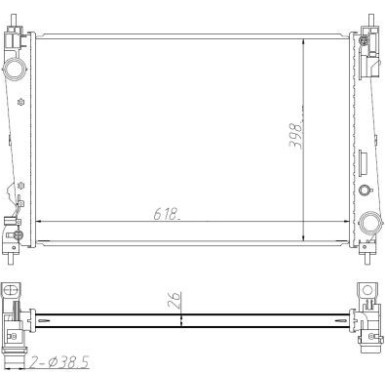 KÜHLER, MOTORKÜHLUNG NRF550005