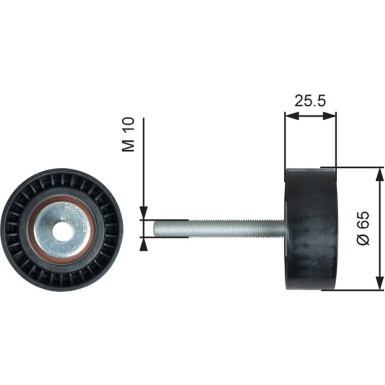 Umlenk-/Führungsrolle, Keilrippenriemen T36772 Umlenk-/Führungsrolle, Keilrippenriemen T36772