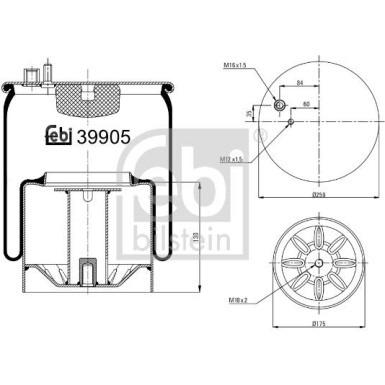 FEBI BILSTEIN Luftfeder 39905