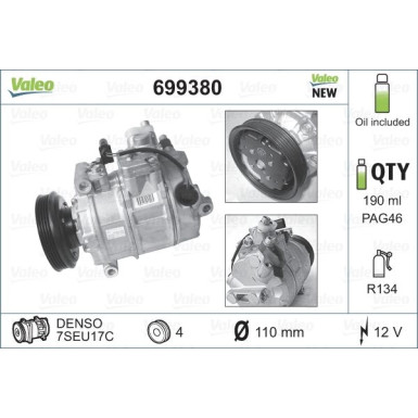 Kompressor, Klimaanlage VALEO CORE-FLEX VAL699380