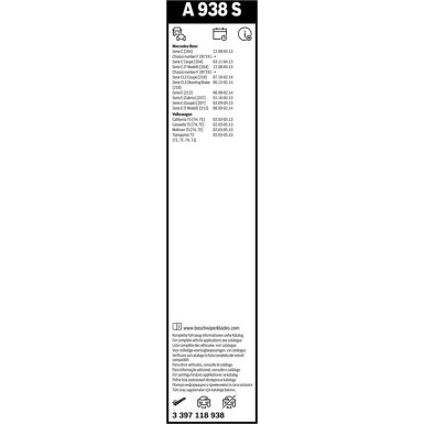 Bosch Scheibenwischer Aerotwin A938S 3397118938 Bosch Scheibenwischer Aerotwin A938S 3397118938