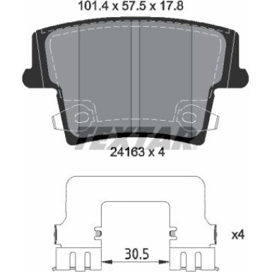 Bremsbelagsatz Chrysler T. 300 C 2.7-6.0 04 2416303 Bremsbelagsatz Chrysler T. 300 C 2.7-6.0 04 2416303