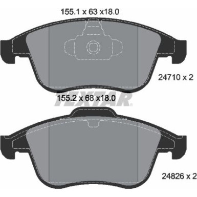 Bremsbelagsatz Renault P. Megane 02- 2.016V/Dci 2471001