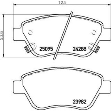BREMBO Bremsklötze VA OPEL Adam 12 PRIME LINE P 59 081