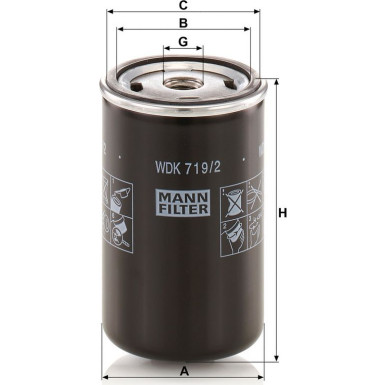Mann & Hummel Industriefilter Diverse WDK 719/2 Mann & Hummel Industriefilter Diverse WDK 719/2