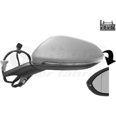 Aussenspiegel li. elek. Verst. bhz. grund VW Golf VII 6PIN asph. OE 5G0 857 521 + HAGUS Aussenspiegel li. elek. Verst. bhz. grund VW Golf VII 6PIN asph. OE 5G0 857 521 + HAGUS