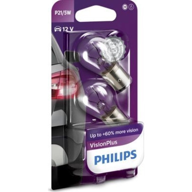 P21/5W 12V 21/5W 12V BAY15d VisionPlus +60% Blister 2 Stück Philips 12499VPB2