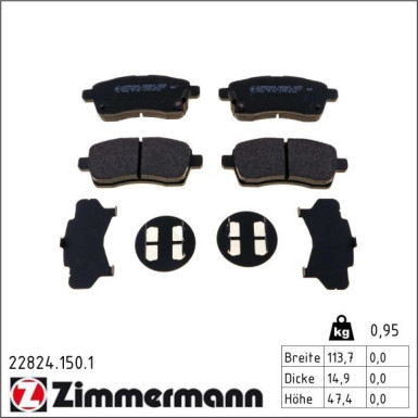 ZIMMERMANN Bremsbeläge 22824.150.1