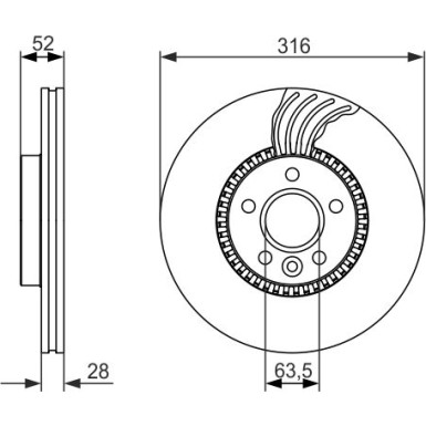 Bremsscheibe 0 986 479 C19 Bremsscheibe 0 986 479 C19