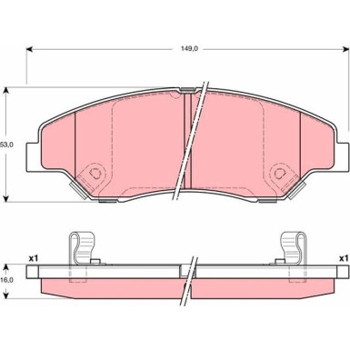 Bremsbelagsatz Kia P. Sportage GDB3241 Bremsbelagsatz Kia P. Sportage GDB3241