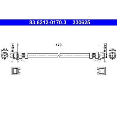 ATE Bremsschlauch 83.6212-0170.3