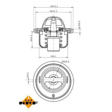 Thermostat, Kühlmittel 725061 Thermostat, Kühlmittel 725061