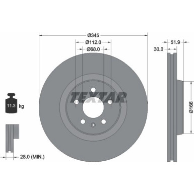 Bremsscheibe Audi S. A4/A5/A6/A7/Q5 07 PRO+ 92229205