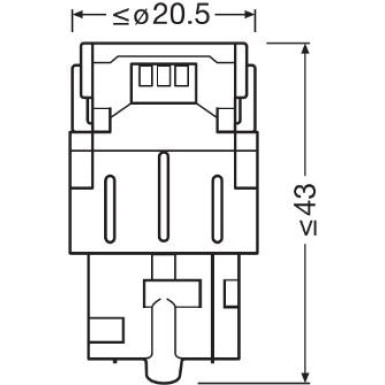 W21W OSRAM LED Red 12V OSRAM LEDriving LEDriving® SL 7505DRP-02B