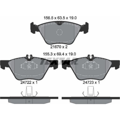 Bremsbelagsatz Db P. W211 03- 240-350B/Cdi 4Matic 2472201 Bremsbelagsatz Db P. W211 03- 240-350B/Cdi 4Matic 2472201