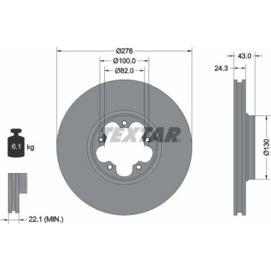 Bremsscheibe Ford P. Transit 00 PRO 92110003