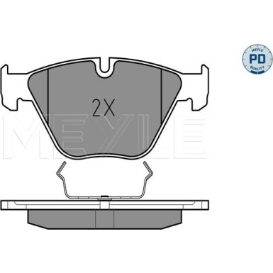 Bremsbelagsatz Bmw P. E60/61 520-525 03- Automatikgetriebe MEYLE-PD: Advanced performance and design 025 233 4720/PD
