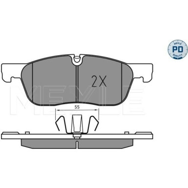 Bremsbelagsatz, Scheibenbremse MEYLE-PD: Advanced performance and design 025 221 4519/PD