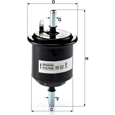 Mann & Hummel Kraftstofffilter PKW HYUNDAI WK 55/1