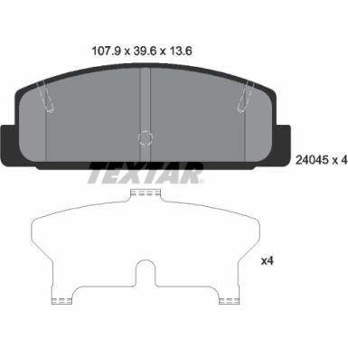 Bremsbelagsatz Mazda T. 626/6 2404501