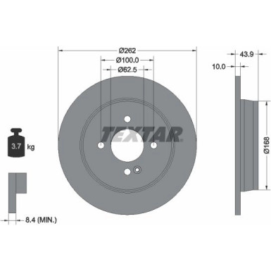 Bremsscheibe Kia T. Rio 11 PRO 92242203