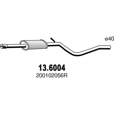 Mittelschalldämpfer 13.6004 Mittelschalldämpfer 13.6004