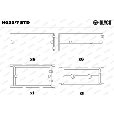 Kurbelwellenlager H023/7 STD Kurbelwellenlager H023/7 STD