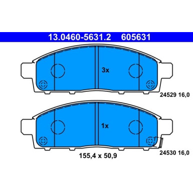 Bremsbelagsatz Mitsubishi P. L200 2.4-2.5 Di-D 4Wd 05 13.0460-5631.2
