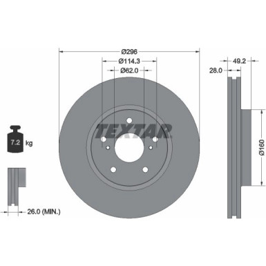 Bremsscheibe Lexus P. Is 05 PRO 92174303