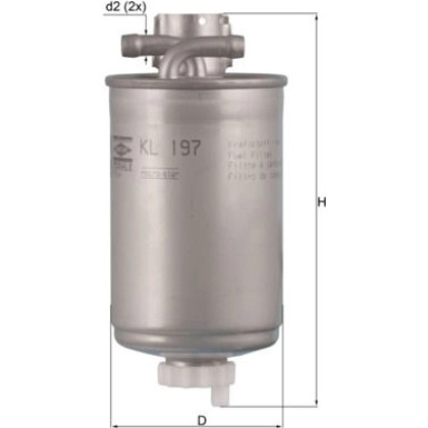 MAHLE Kraftstofffilter KL 197
