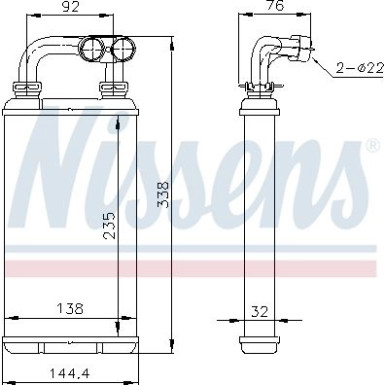 Heizkühler PKW BMW E36 COMPACT -AC 94-00 FIRST FIT 70519