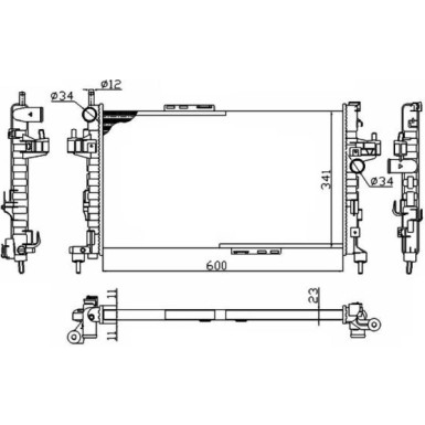 Kühler, Motorkühlung 54753A