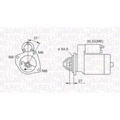 MAGNETI MARELLI Anlasser 063721203010 MAGNETI MARELLI Anlasser 063721203010