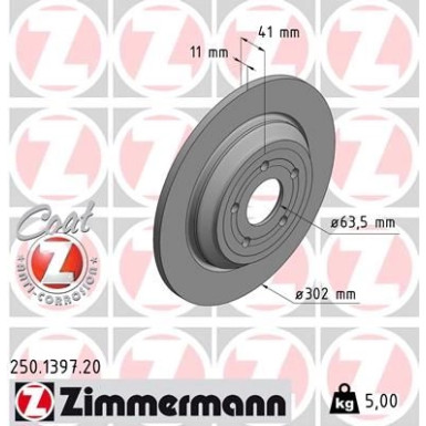 Bremsscheibe HA 250.1397.20 Bremsscheibe HA 250.1397.20