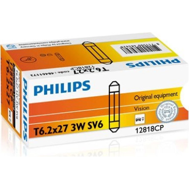 Glühlampenrohr 12V/3W 6,2X27mm (Ohne Ece) 12818CP Glühlampenrohr 12V/3W 6,2X27mm (Ohne Ece) 12818CP