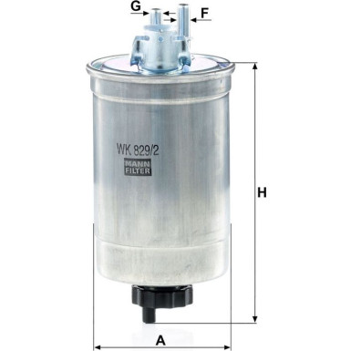 Mann & Hummel Kraftstofffilter PKW FIAT Doblo,Palio,Punto II 09/99 WK 829/2