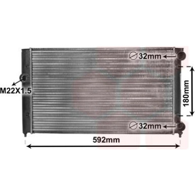 VAN WEZEL Kühler, Motorkühlung 58002099 VAN WEZEL Kühler, Motorkühlung 58002099
