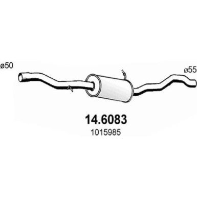 Mittelschalldämpfer FORD Galaxy,VW,SEAT 95 14.6083
