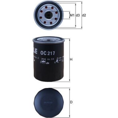 MAHLE Ölfilter OC 217 MAHLE Ölfilter OC 217